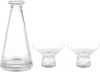 Carafe en verre et deux tasses à saké EDO-17 Edo