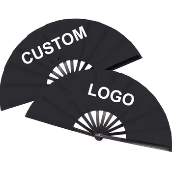 13 Inch Loud Noise Sublimation Custom Printed Personalized Logo Bamboo Dancing Large Clacking Hand Folding Fan For Wedding