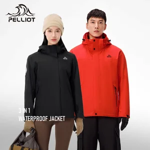 Pelliot Outdoor Waterproof Jacket 2026 Mountain Hiking Windproof Breathable 10000mm 3-in-1 Hardshell Jackets