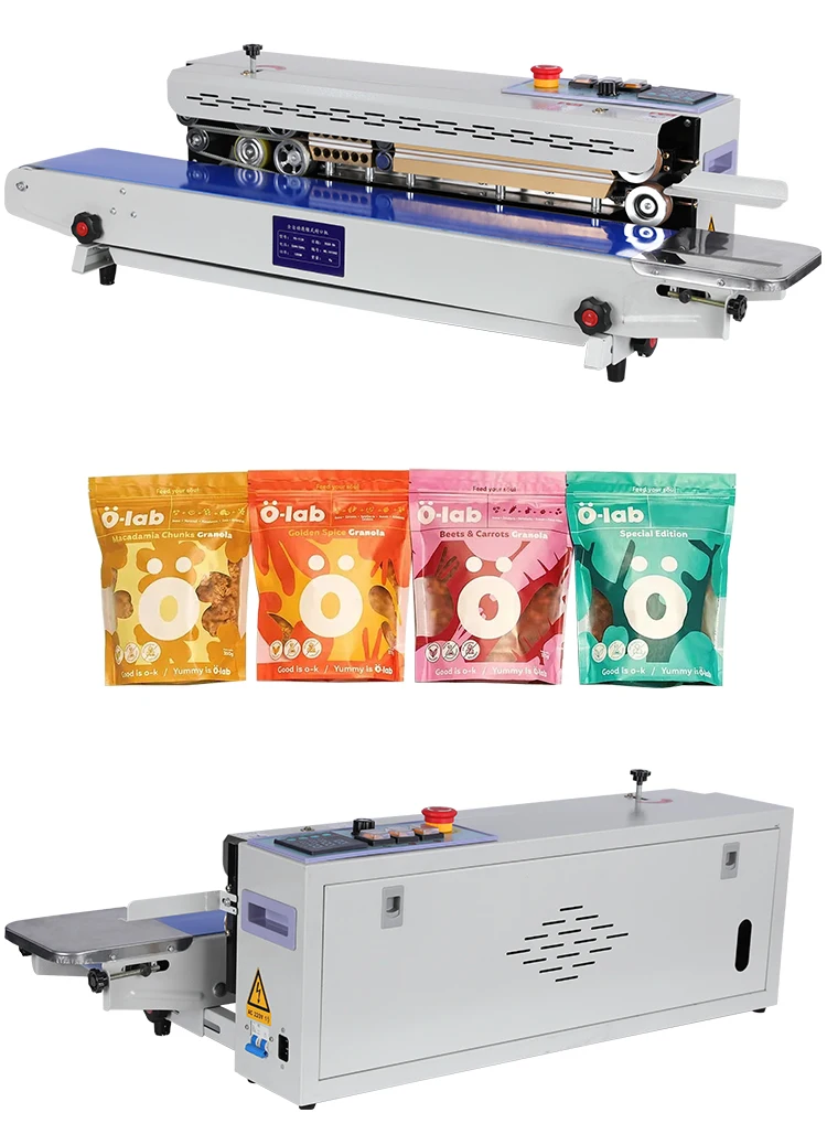 PE-1120 Horizontal High Speed Type Packaging Laundry Detergent Biscuit PE Bag Continuous Sealing Machine supplier