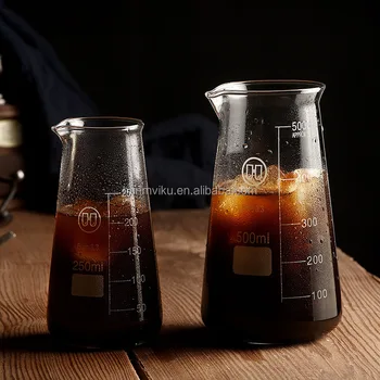 Iced Americano coffee maker High borosilicate glass utensil Brewing pot Hand made coffee cone measuring cup