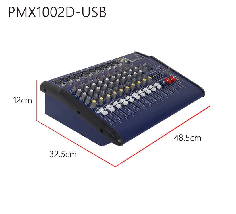 250W 10 Channels Power Mixer with USB Interface – Ideal Karaoke