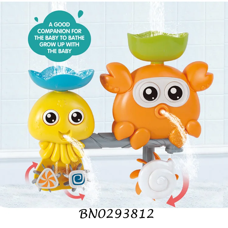 
 Поворот Забавный подарок для ребенка душ игра Краб оборачиваться распыления воды красочный игровой набор ванная комната Ванна игрушка  