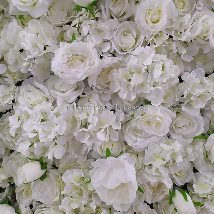 Wholesale Silk Hydrangea Flower Wall Backdrop Artificial Flower Wall