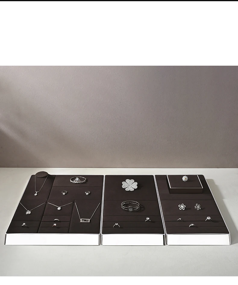 Fanxi Custom Microfiber Metal Velvet Jewelry Trays Organizer Set