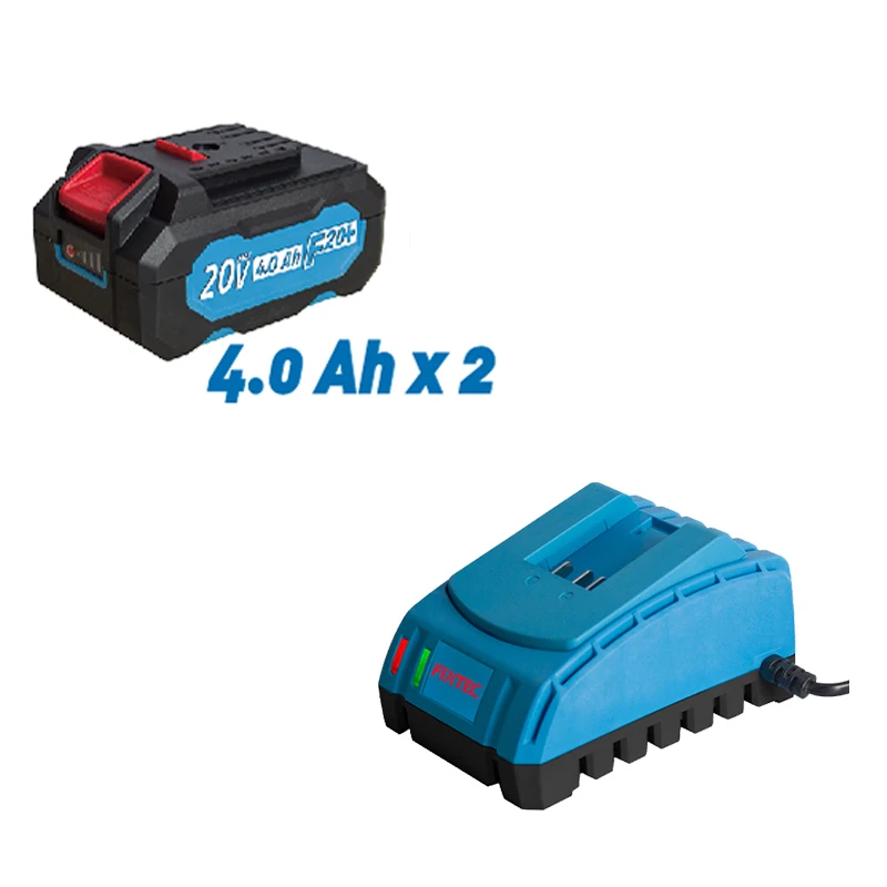 FIXTEC高品質20Vコードレス2x4.0Ahリチウムイオンバッテリー可変速