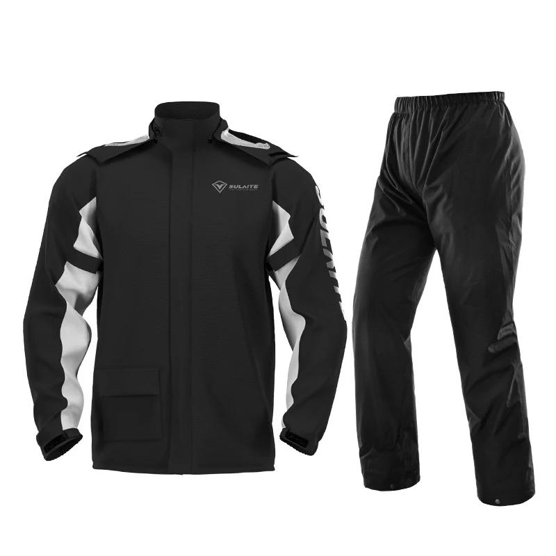DD2015  Outdoor Motorcycle Waterproof Riding Cycling Rain Suit Coat Pants Hiding Full Cover Motorbike Rainproof Raincoat Jacket