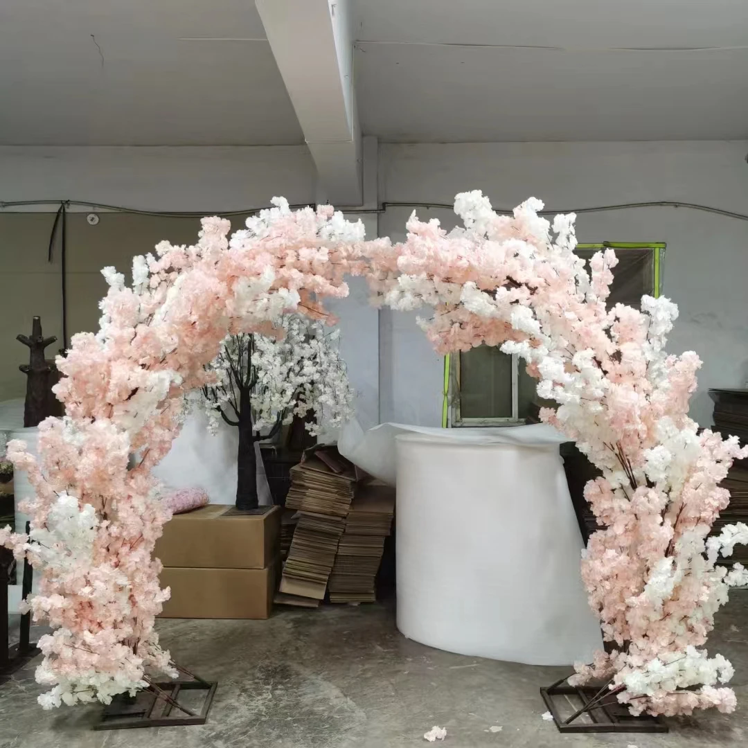 S02448 Wholesale Wedding Arch Decor Artificial Cherry Blossom Tree