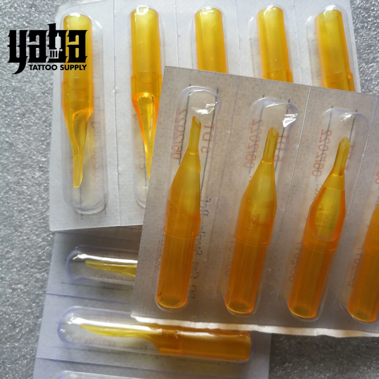 YABA High Capacity Customize Tattoo Gold Shark  Tattoo Disposable Plastic Tips