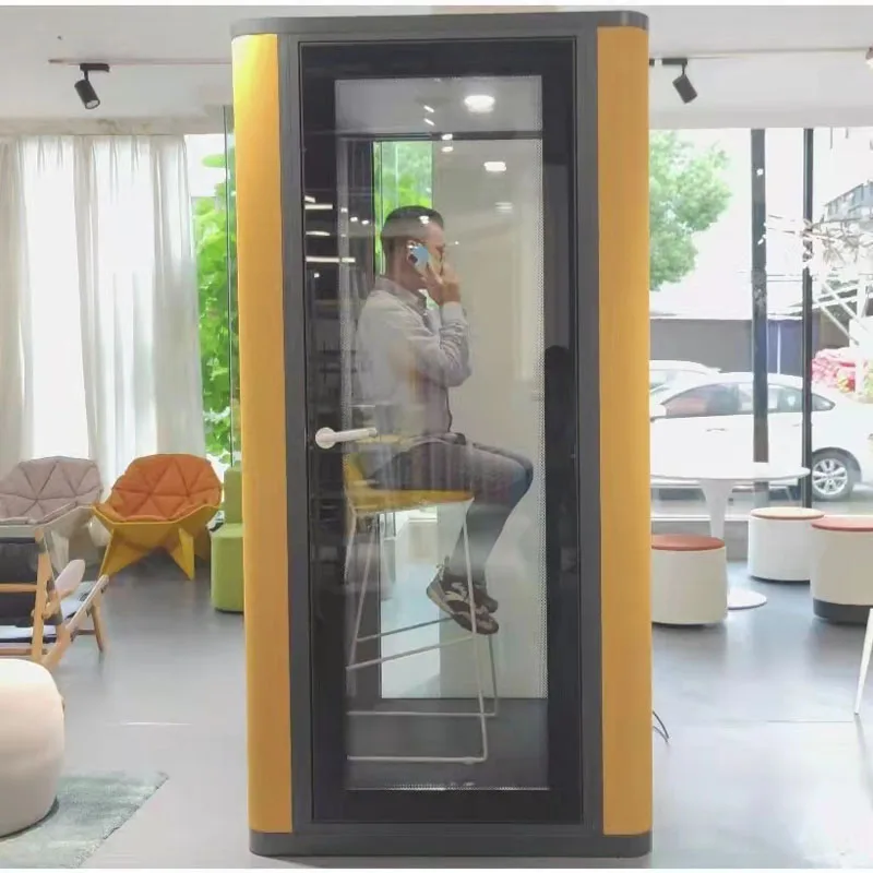 Movable Portable Private Sound Proof Working Cabin Acoustic Cabine Office Pods Phone Booth Small Soundproof Booth