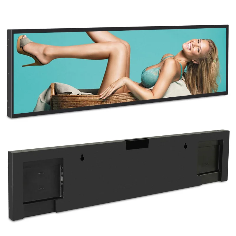 24 inch Supermarkt Ultra Widestripplank Randadvertentie Digitale Tekens Monitor Type Uitgestrekte Balk Lcd Display Scherm