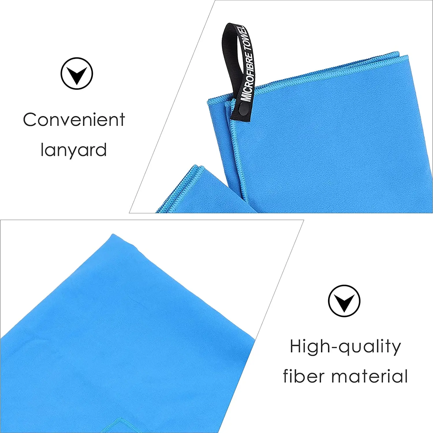 Custom Blue 40*80cm Gym Sports Towel Fast Drying ABSORBENT for Outdoor Activities manufacture