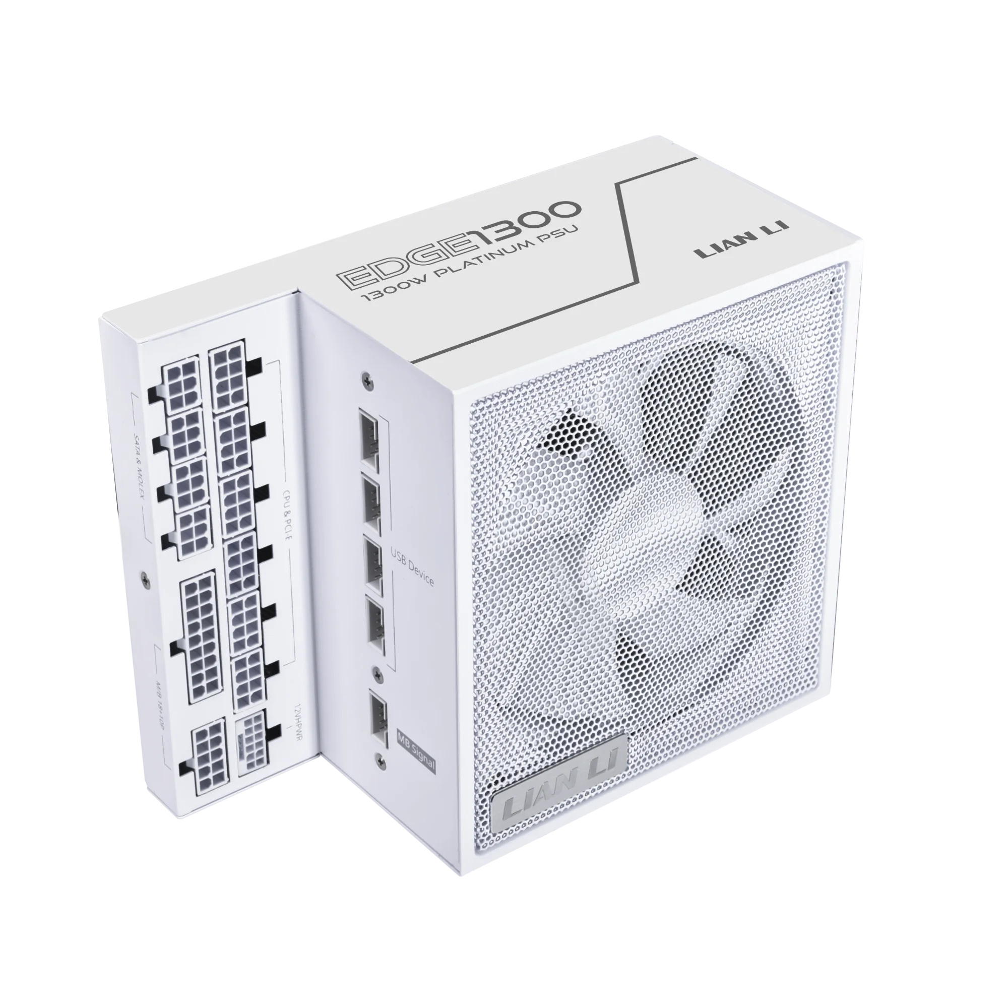 LIANLI EDGE1300W White L-Shape PSU - 1300W ATX 3.1 Power Supply