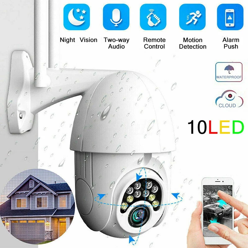 OEM 3MP V380 Pro Motion Tracking WiFi CCTV IP Network Camera Outdoor WiFi Surveillance Wireless Security PTZ Camera