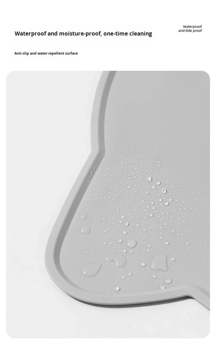 Anti Overflow Anti Slip Durable Silicone Pet Feeding Mats for Cats Dogs Waterproof Easy Clean Food Grade Material Eating Slow supplier