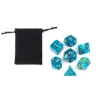 Sky Blue / Black Velvet Bag