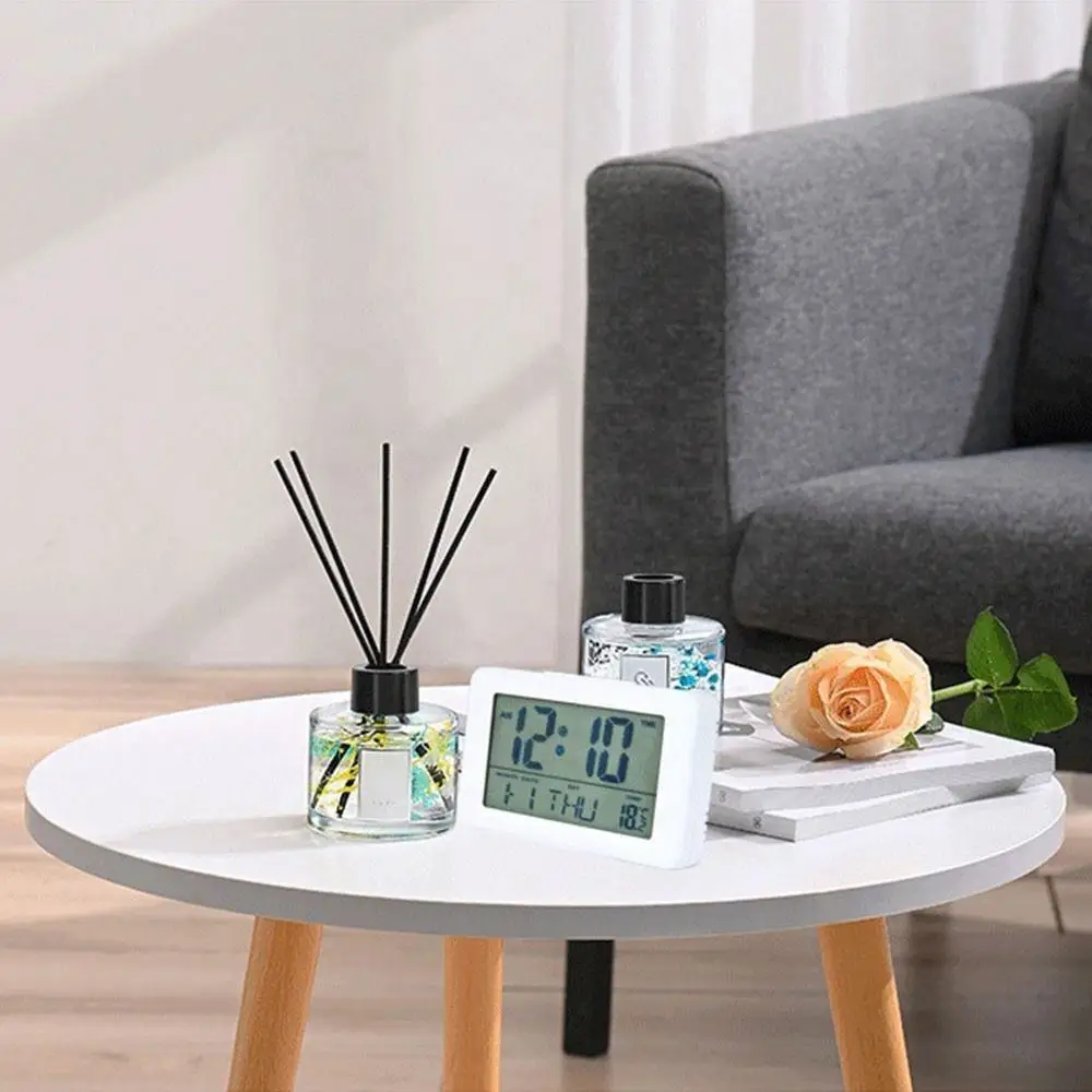 Factory Simple Desktop Table Electronic Digital Lcd Desk Alarm Clock Snooze Date Day Temperature Clock