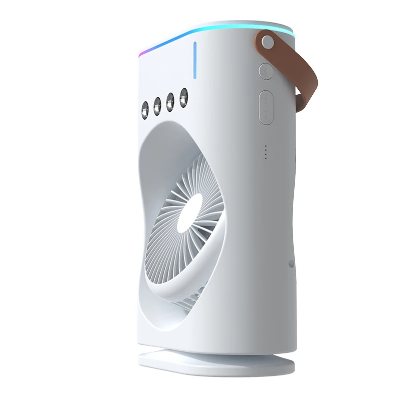 Custom Logo Desk Humidifier Fan Powerful USB Portable Misting Water Spray Mini Fan Handy Air Cooling Small Fan Rechargeable