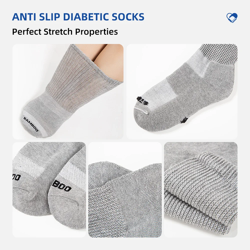 Medical Grade Smooth Toe Diabetic Socks for Diabetes Foot Protection - product detail 2