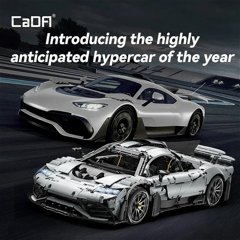 Cada C61503W MOC City 1:8 Big High-Tech Sport Car Super Racing Car Model Kit Bricks for Adult Gifts 3295pcs Building Blocks Sets