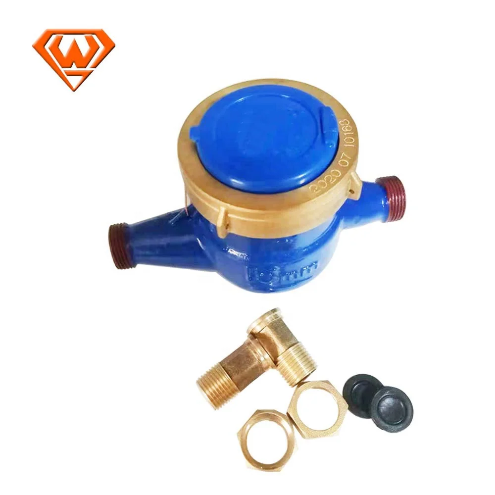 Iso4604 Class B Brass Rotating Blade Dry Single Jet Water Meter - Buy ...