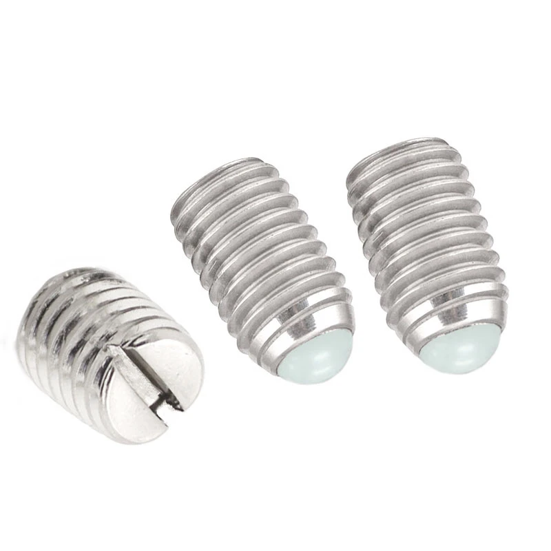 M2 M3 M4 M5 M6 Stainless Steel Green ABS Tip Set Screw Nylon Pitch Grub Screw