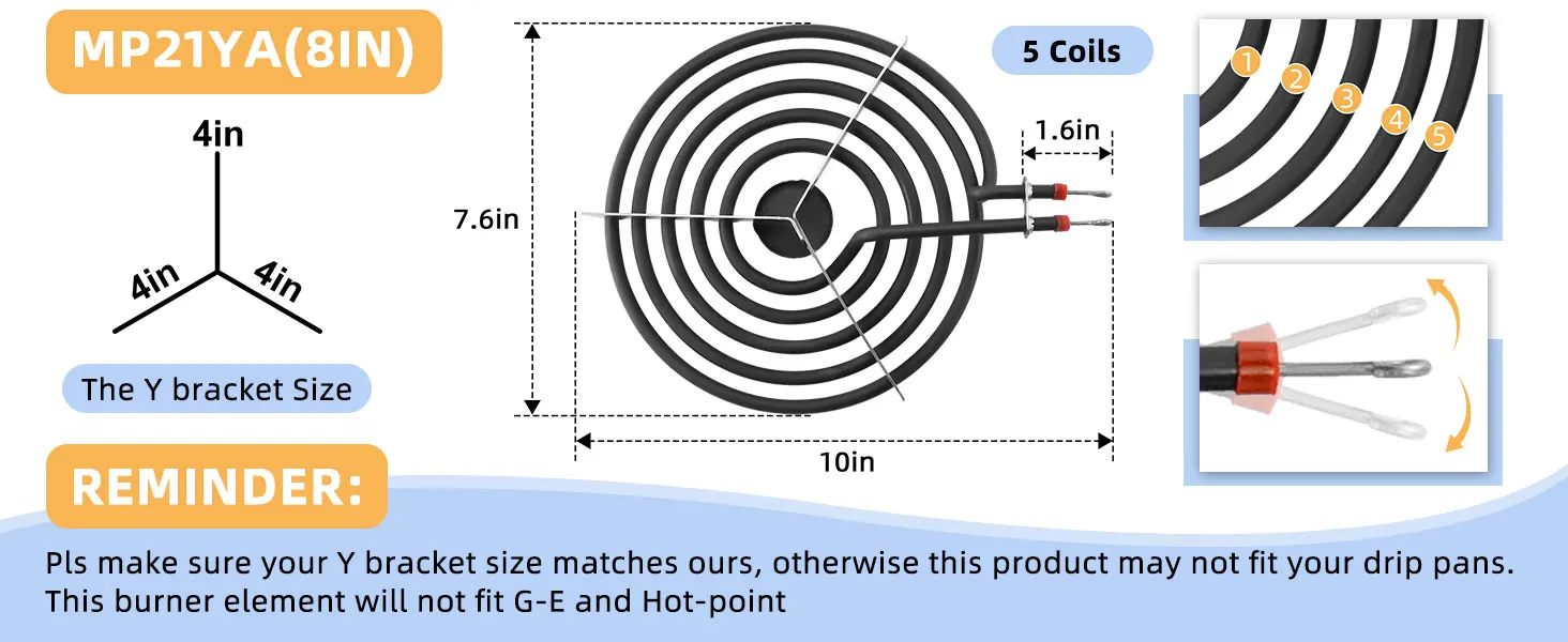 Electric Range Burner 8 Inch