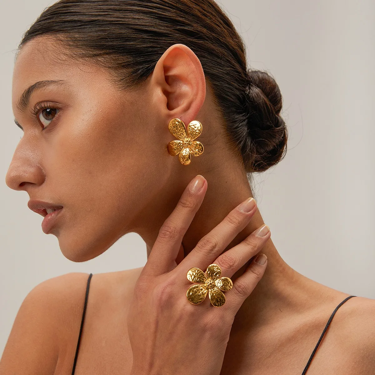 Beauty G 18k Set - Earrings - Gems Gold and Pearl | Jewelry