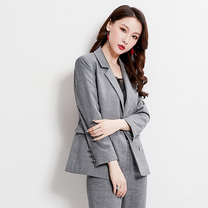 Uniform Girl Coat Pant Suits White Shirt Black Pant Black Blazer