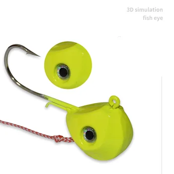 120g Plastic & Lead Jig Head Double Hook with 3D Eyes for Bass Marlin & Pike-Lure Fishing in Lake & Saltwater – Metal Jig – view 2