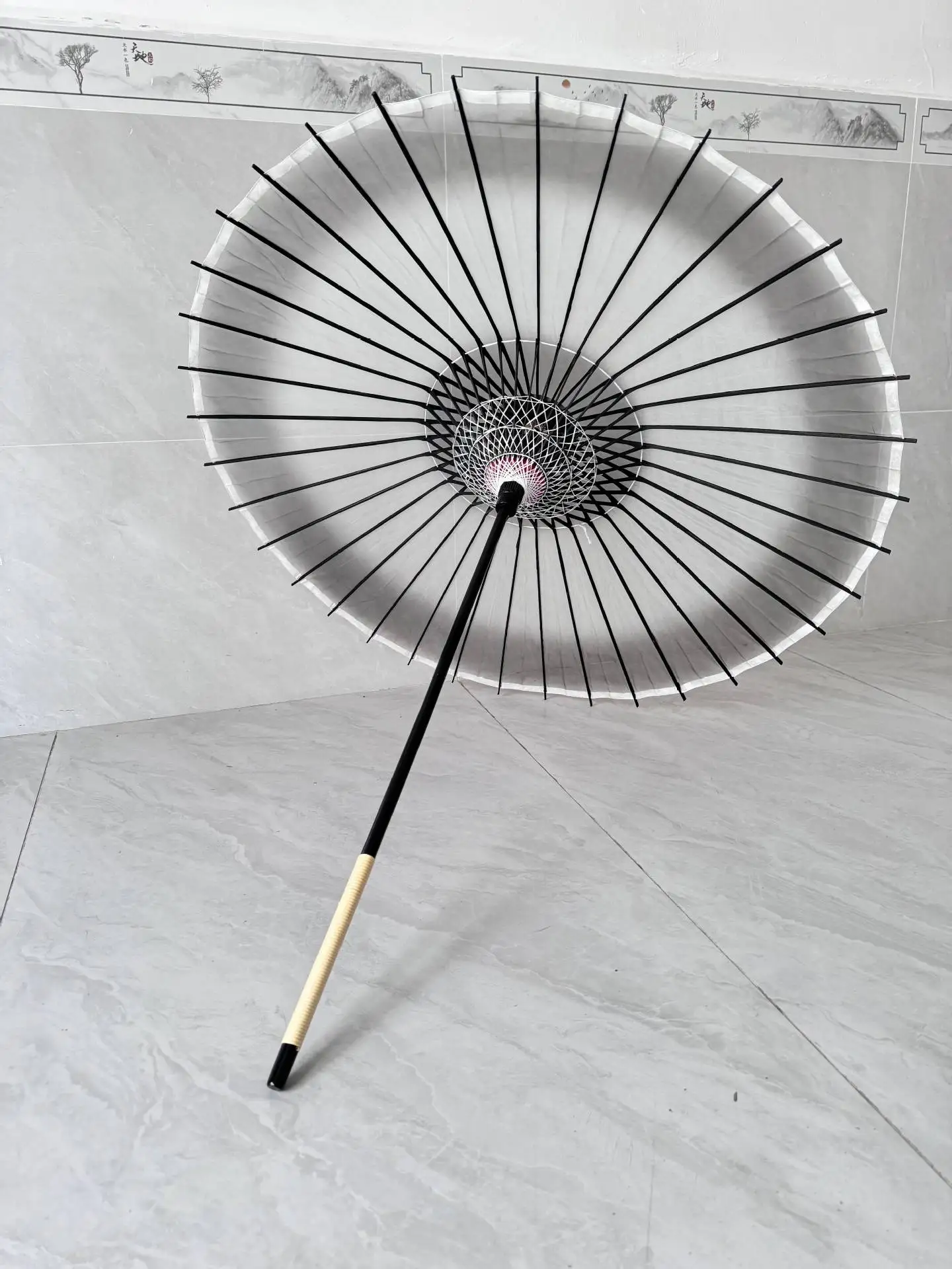 Grohandel DD4059 Japanischer Bambus Sonnenschirm Pure Gradient Silk Craft  Hand Fotografie Hochzeit Decke Party Straight Umbrella