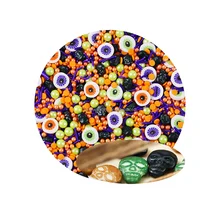 Halloween Pumpkin and Eyes Polymer Clay Sprinkles Mix Purple Rock Candy for Baking Supply Sugar Sprinkles