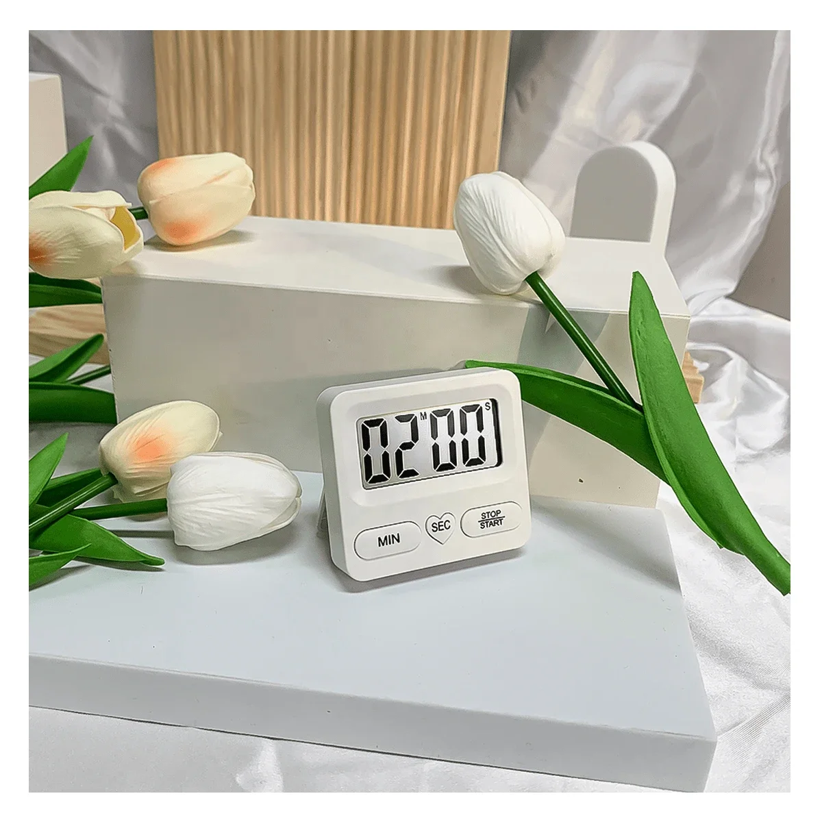 Big Loud Alarm Large Screen LCD Display Electronic Kitchen Timer Positive Negative Baking Timer