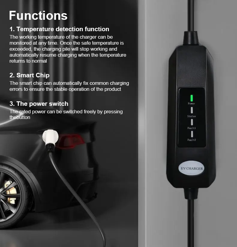 Universal Ip54 Eu Automobile Smart Home Mobile Ev Charger Ac Station