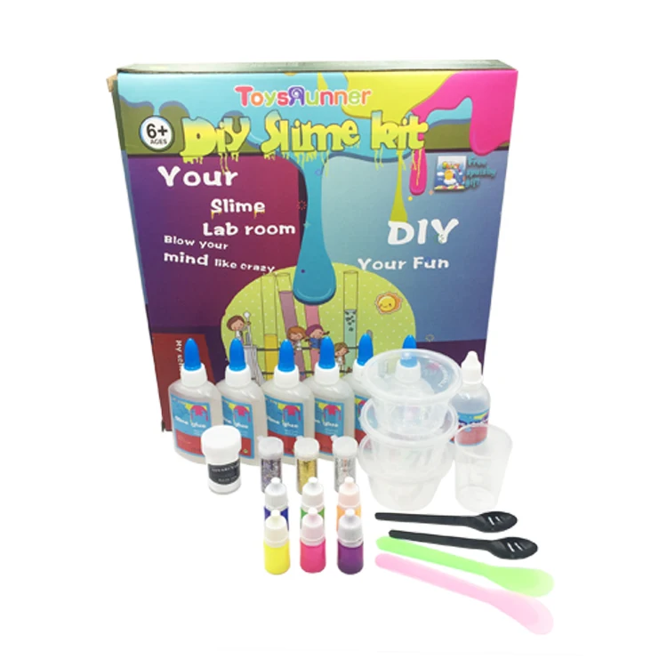 Clay Fluffy Clear Diy Activator Slime Set Making Kit Sale Kids Supplies ...