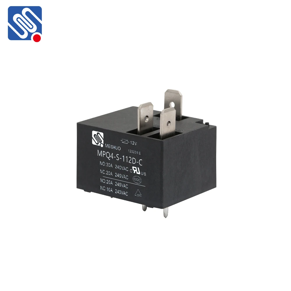 MPQ4-S-124D-C 1NO Miniature Power Relay 30A 24V DC 5-Pin High Power Load Sealed CQC/TUV/RoHS Certified PCB 0.9W Coil