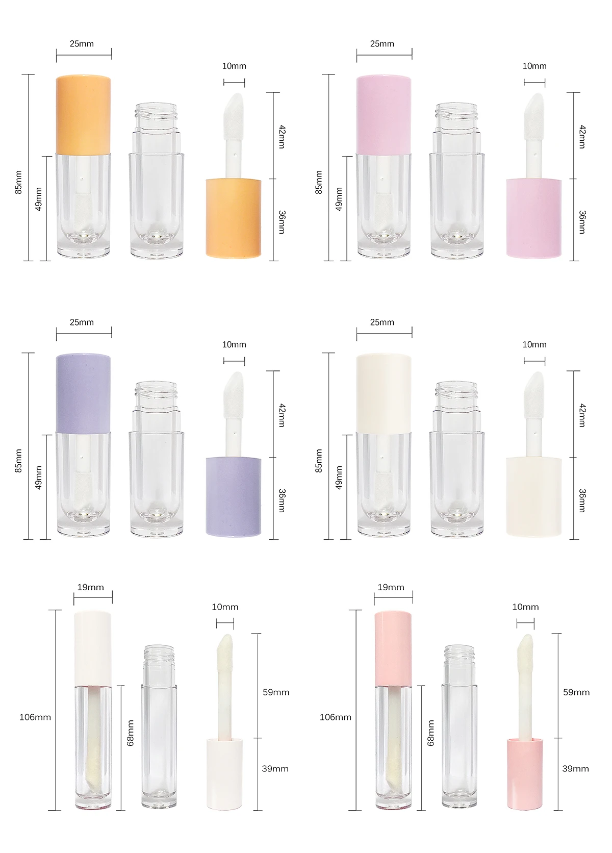 Wholesale Lip Gloss Packaging With Wand Lip Gloss Containers Empty