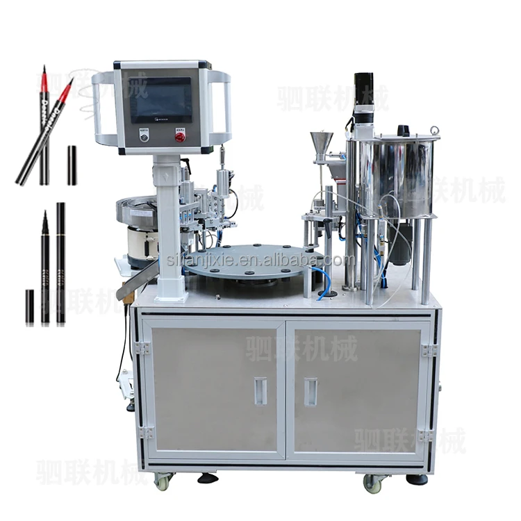 SiLian Colorful Eyeliner Pencil Filling Machine Colourful Liquid White Making Cosmetic Manufacturing Machinery for Lip Liner