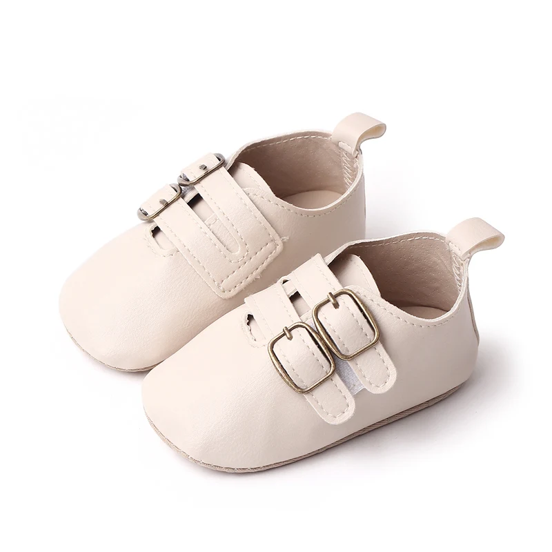 Wholesale Soft Leather PU Toddler Baby Infant Girl Shoes in Bulk 2023 details
