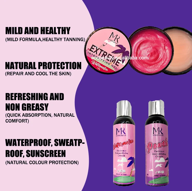 Private Label Sunbed Tanning Lotion Intensive Tanning Accelerator Cream