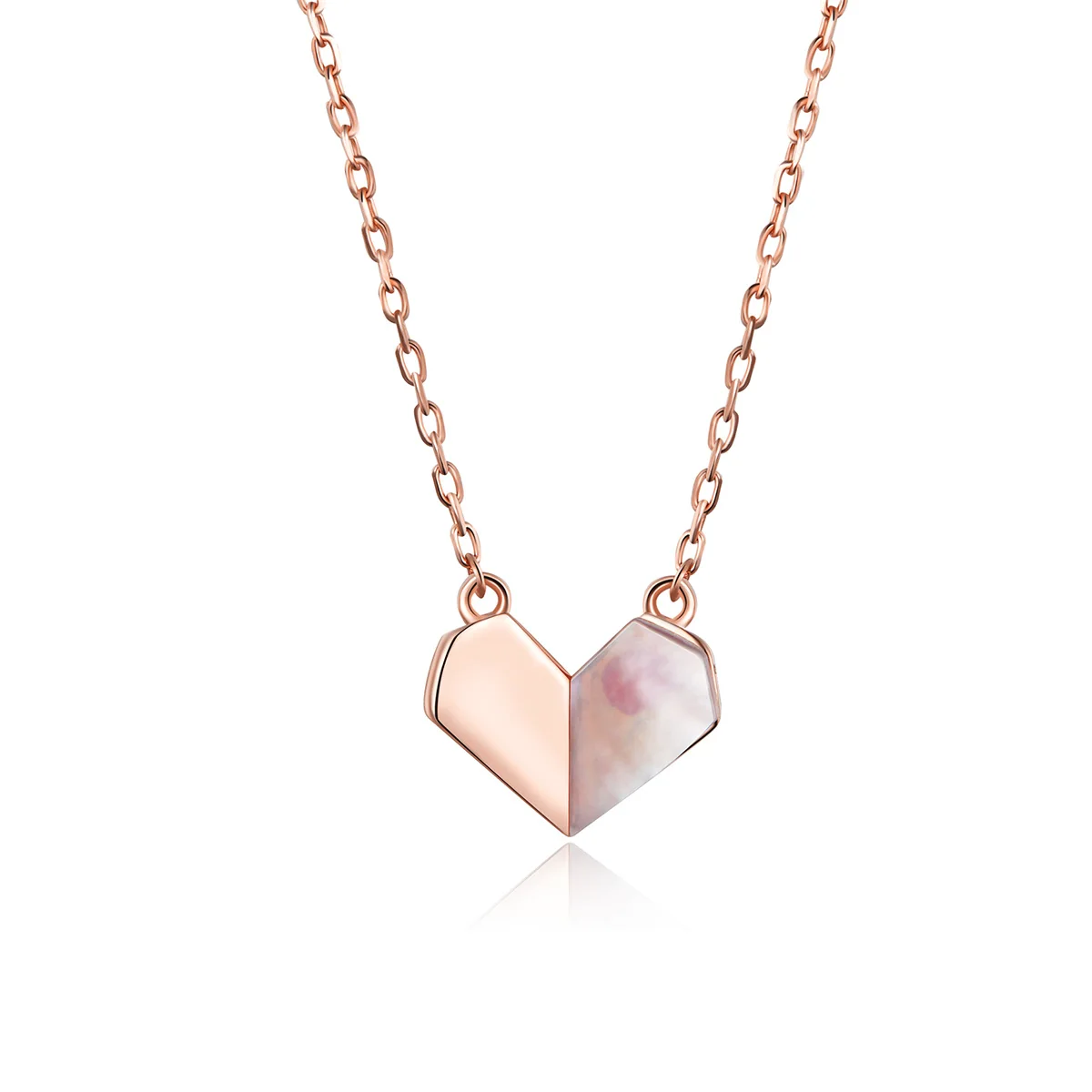 Floding Heart Shell Choker Necklace For 