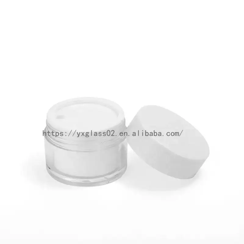 Wholesale Acrylic bilayer body scrub container Plastic cream bottle for Slimming/day/night skincare cream20g30g50g100g manufacture