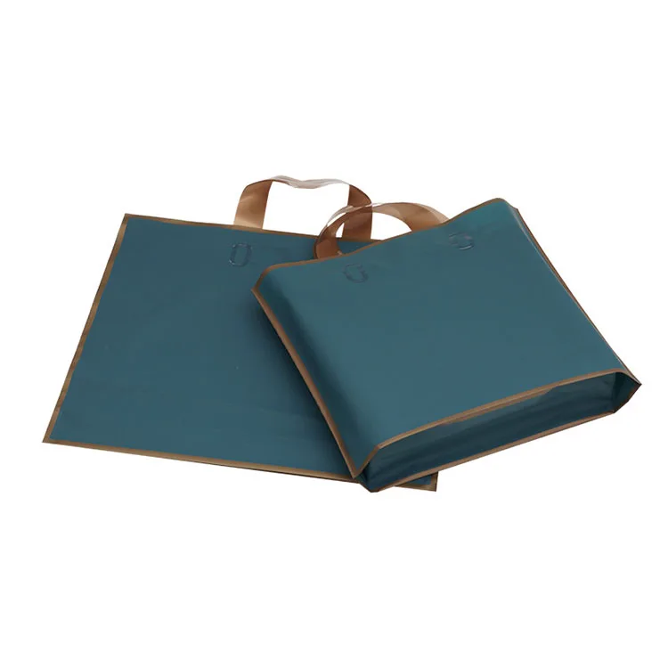 Low MOQ 100PCS Recyclable Custom Cheaper Lartge Plastic Pe Shopping Bag with Handle
