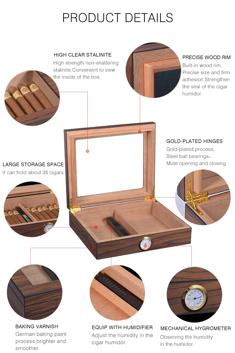 Luxury Custom Cased Cedar Box - Perfect for Cigars & Cigarettes