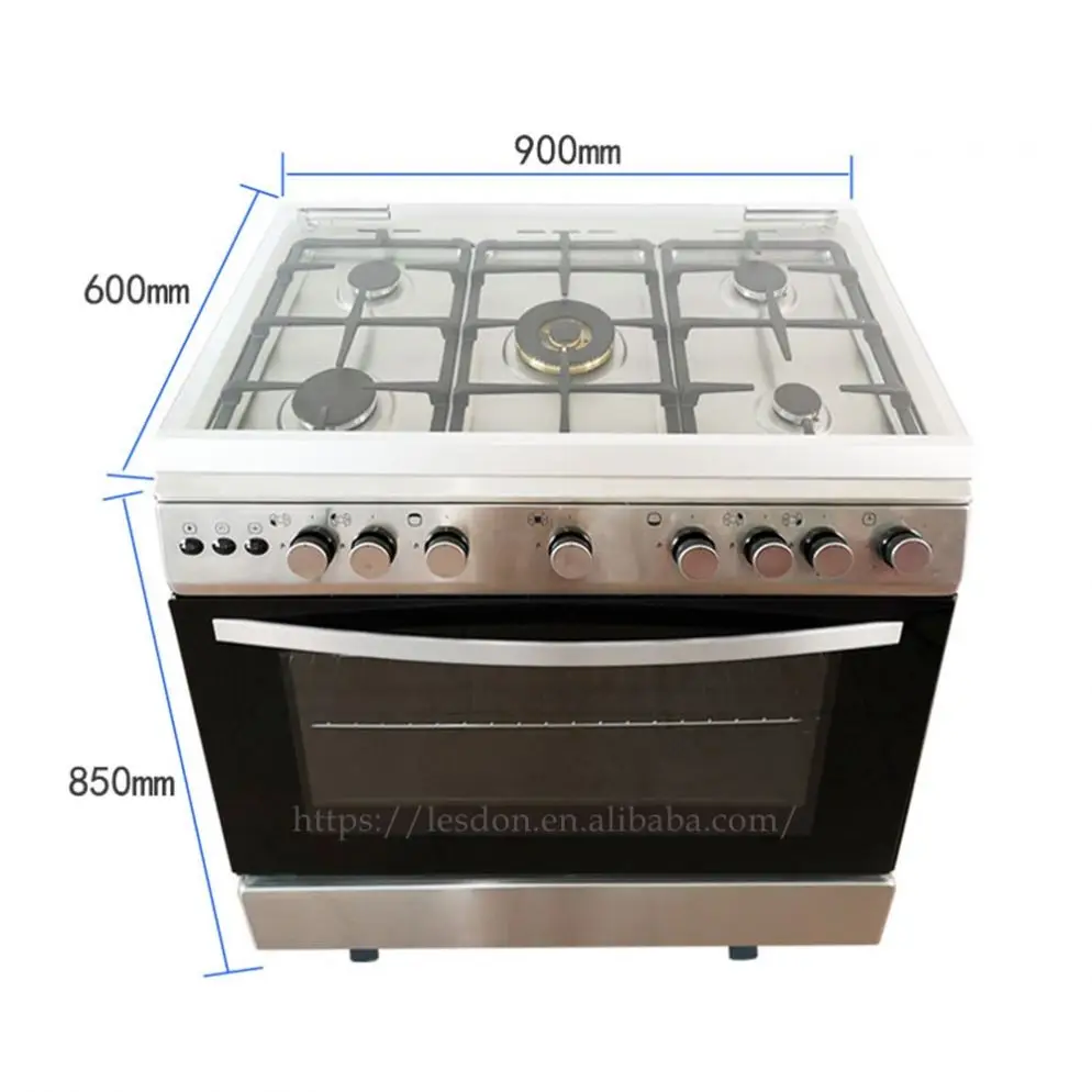 Burners Rotisserie Chicken Gas Stove With Grill And Oven