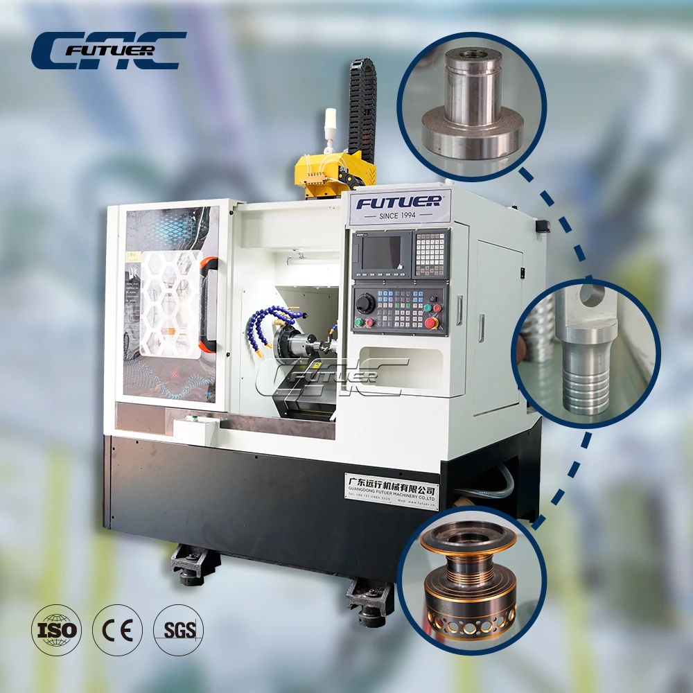 Industrial Heavy Duty CNC Slant Bed Lathe with Servo Motor Tool Magazine Automatic Lubrication and Hydraulic Tailstock