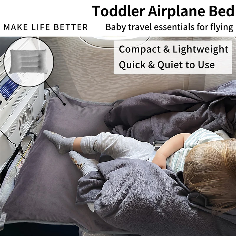 Airplane Seat Extender For Kids Inflatable Airplane Foot Rest Bed For