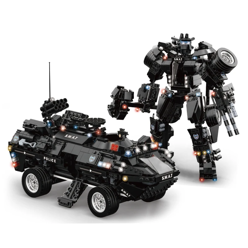 Swat Lego Police Robot 700Pcs City SWAT Police Headquarters Truck