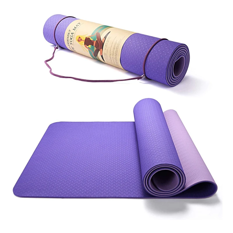 Custom Printed Ecofriendly Tpe Yoga Mats Logo Gym Durable Yoga Mats