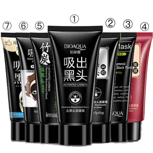 OEM Private Label Bioaqua Black Bamboo Charcoal Blackhead Remover Deep Pore Cleansing Mask
